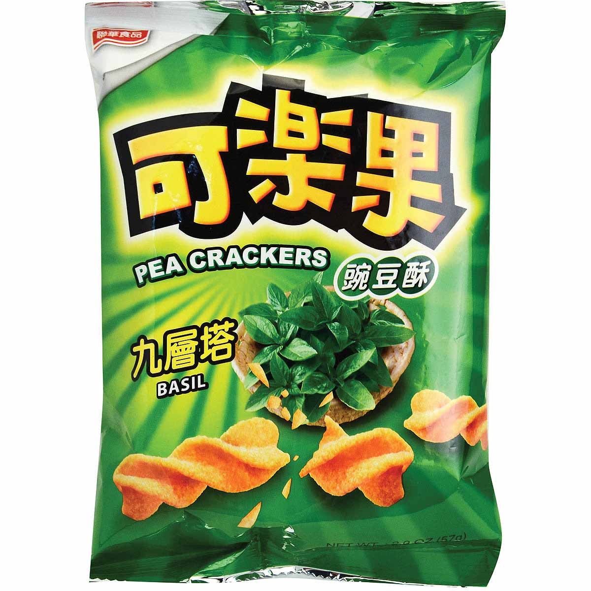 slide 1 of 1, Ko-La-Kou Pea Crackers Basil, 57 gram