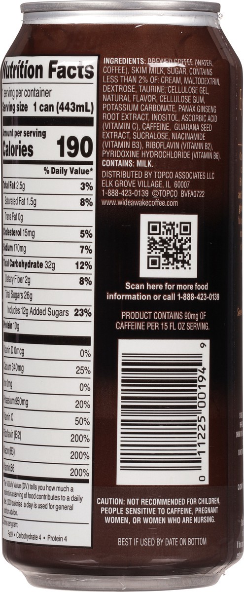 slide 9 of 9, Wide Awake Coffee Co. Energy Coffee Coffee Drink - 15 fl oz, 15 fl oz