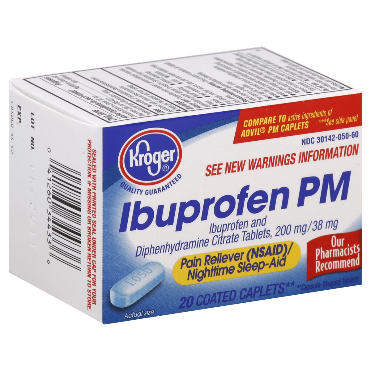 slide 5 of 5, Kroger Ibuprofen PM, 20 ct