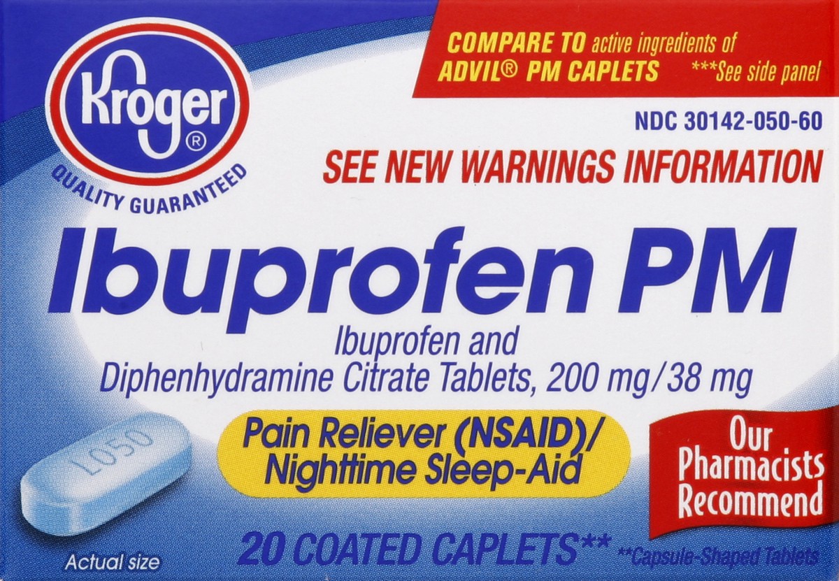 slide 1 of 5, Kroger Ibuprofen PM, 20 ct