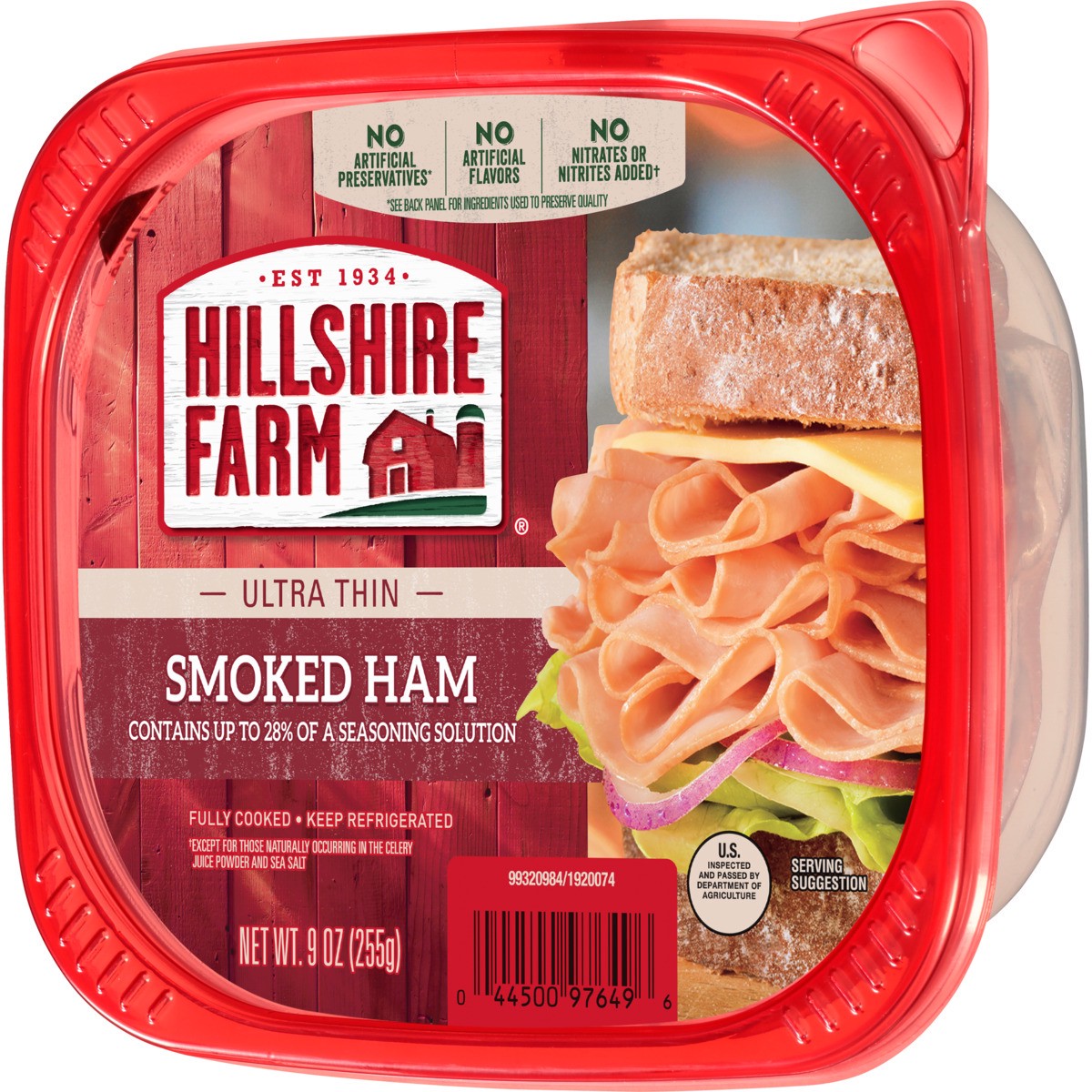 slide 5 of 5, Hillshire Farm Ultra Thin Sliced Smoked Ham Sandwich Meat, 9 oz, 9 oz
