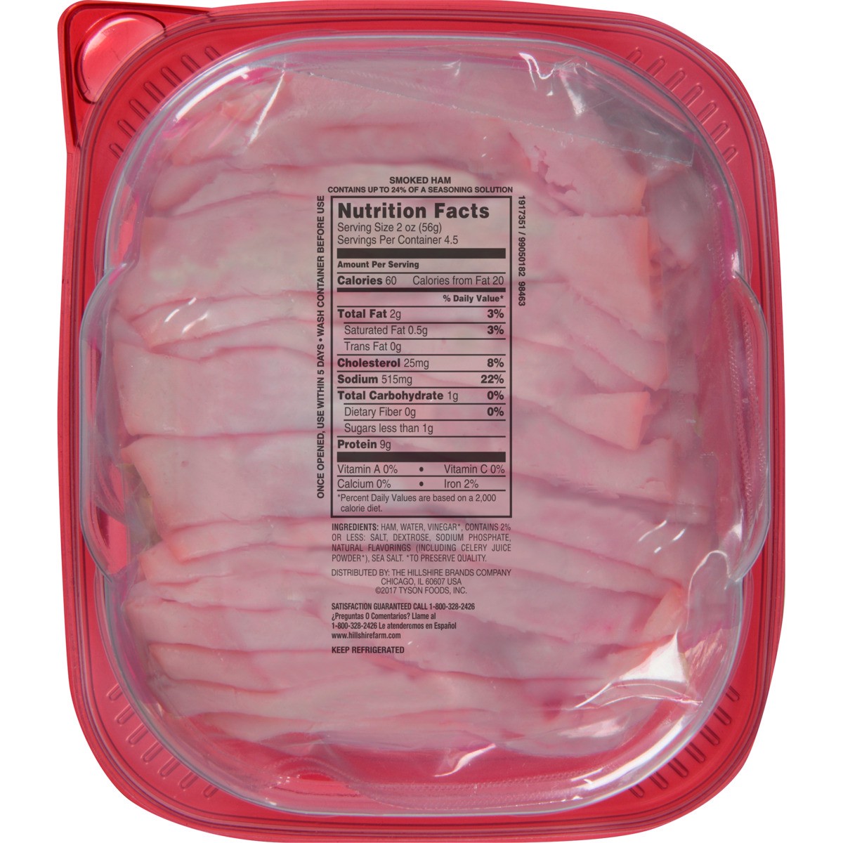 slide 3 of 5, Hillshire Farm Ultra Thin Sliced Smoked Ham Sandwich Meat, 9 oz, 255.15 g