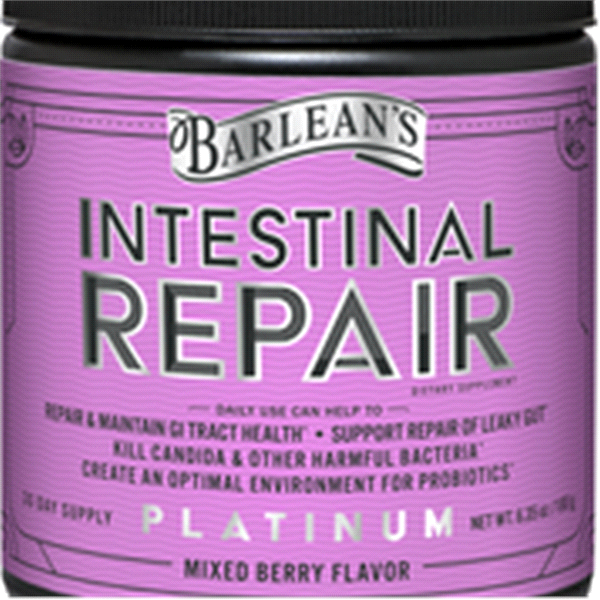 slide 1 of 1, Barlean's Intestinal Repair Mixed Berry Powder, 6.4 oz