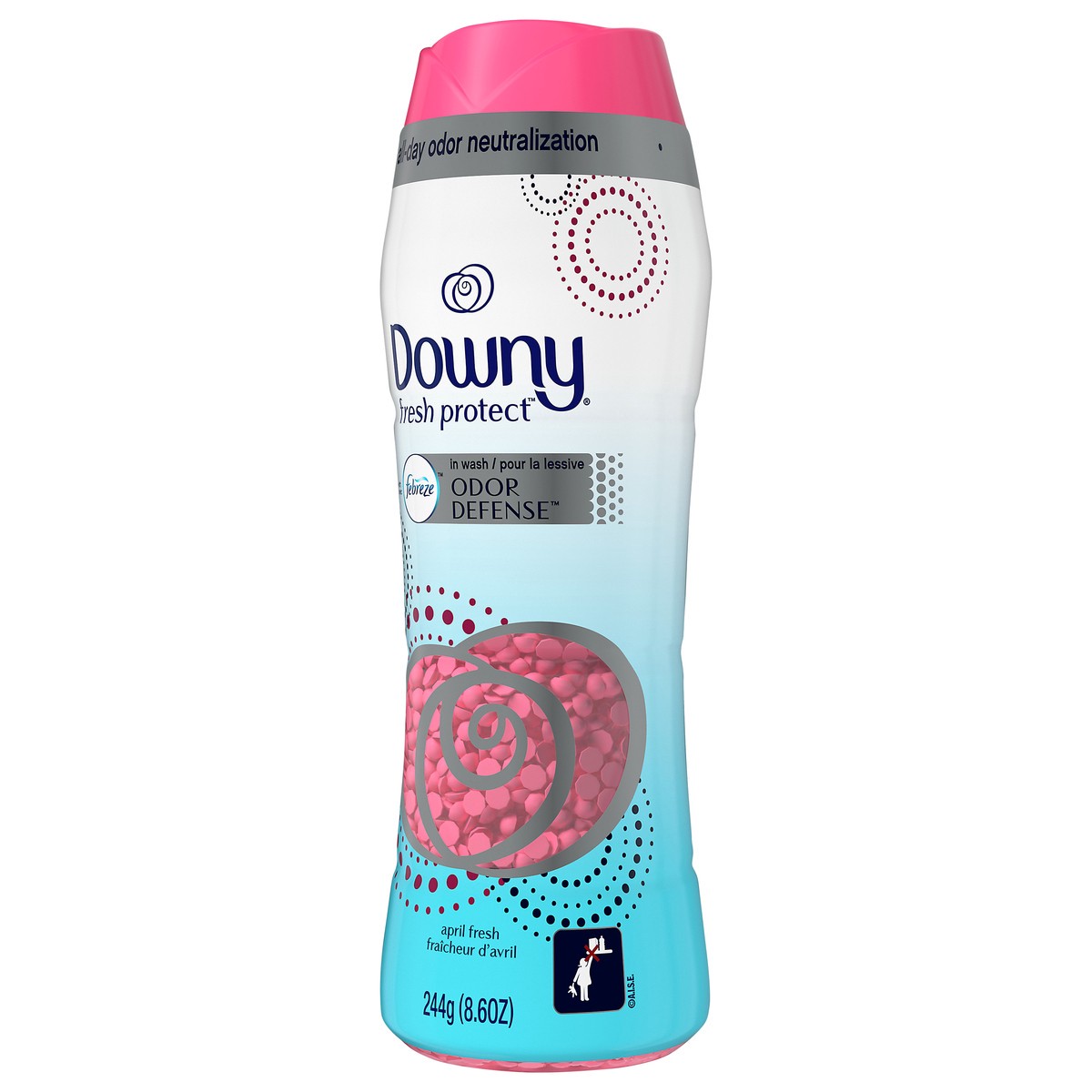 slide 2 of 5, Downy Fresh Protect Odor Defense Granules April Fresh Scent, 8.6 oz