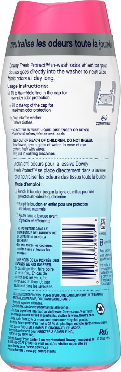 slide 4 of 5, Downy Fresh Protect Odor Defense Granules April Fresh Scent, 8.6 oz