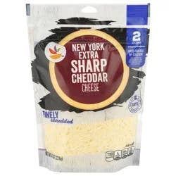 Finely Shredded New York Extra Sharp White Cheddar Cheese