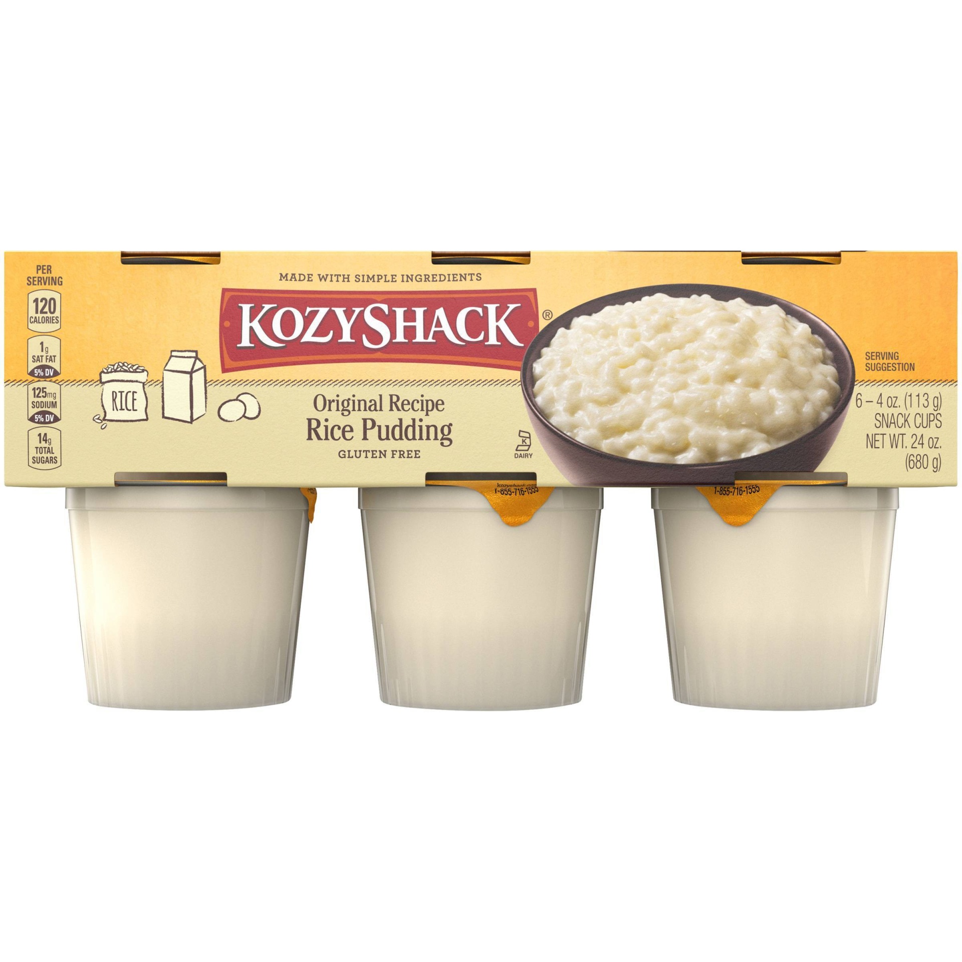 slide 1 of 6, Kozy Shack Original Rice Pudding, 6 ct; 24 oz