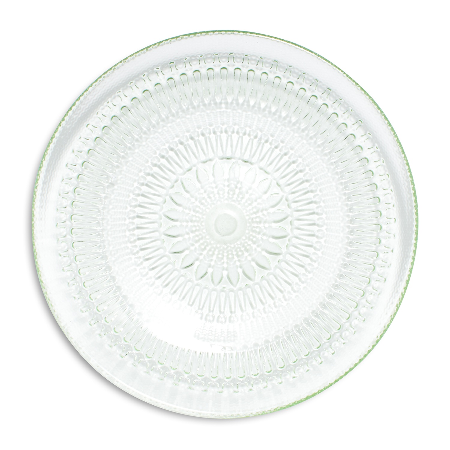 slide 1 of 1, Sur La Table Floral Plate, Green, 1 ct