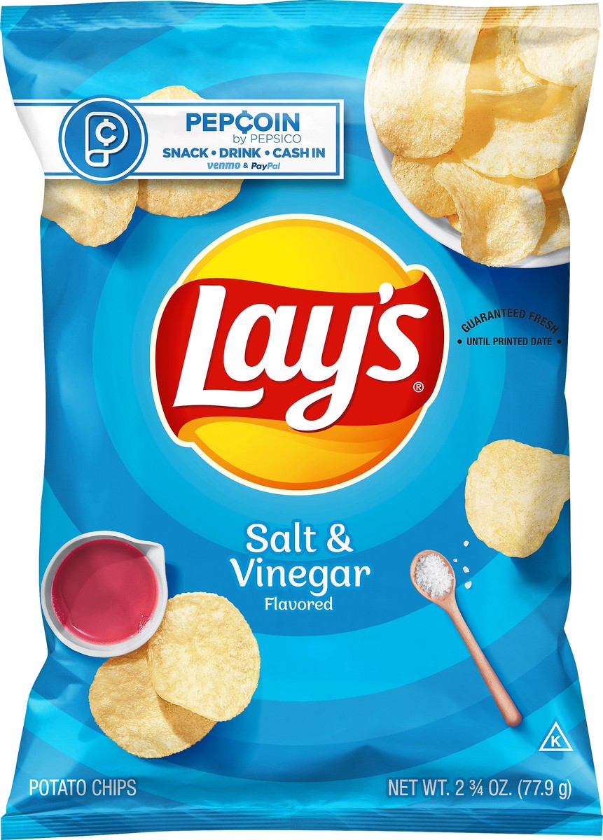 slide 2 of 3, Lay's Salt & Vinegar Flavored Potato Chips 2.75 oz, 2.75 oz