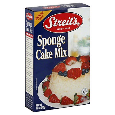 slide 1 of 1, Streit's Sodium Free Sponge Cake Mix, 12 oz