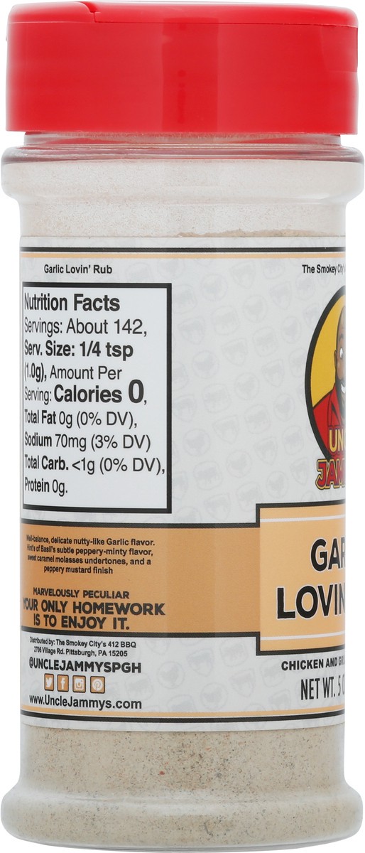 slide 6 of 14, Uncle Jammy's Garlic Lovin' Rub Chicken and Grilling Seasoning 5 oz, 5 oz