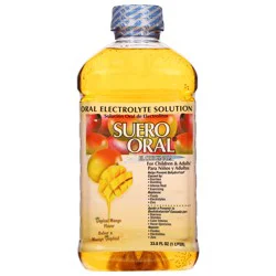 Suero Oral Tropical Mango Flavor Oral Electrolyte Solution 33.8 fl oz