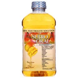 Suero Oral Tropical Mango Flavor Oral Electrolyte Solution 33.8 fl oz