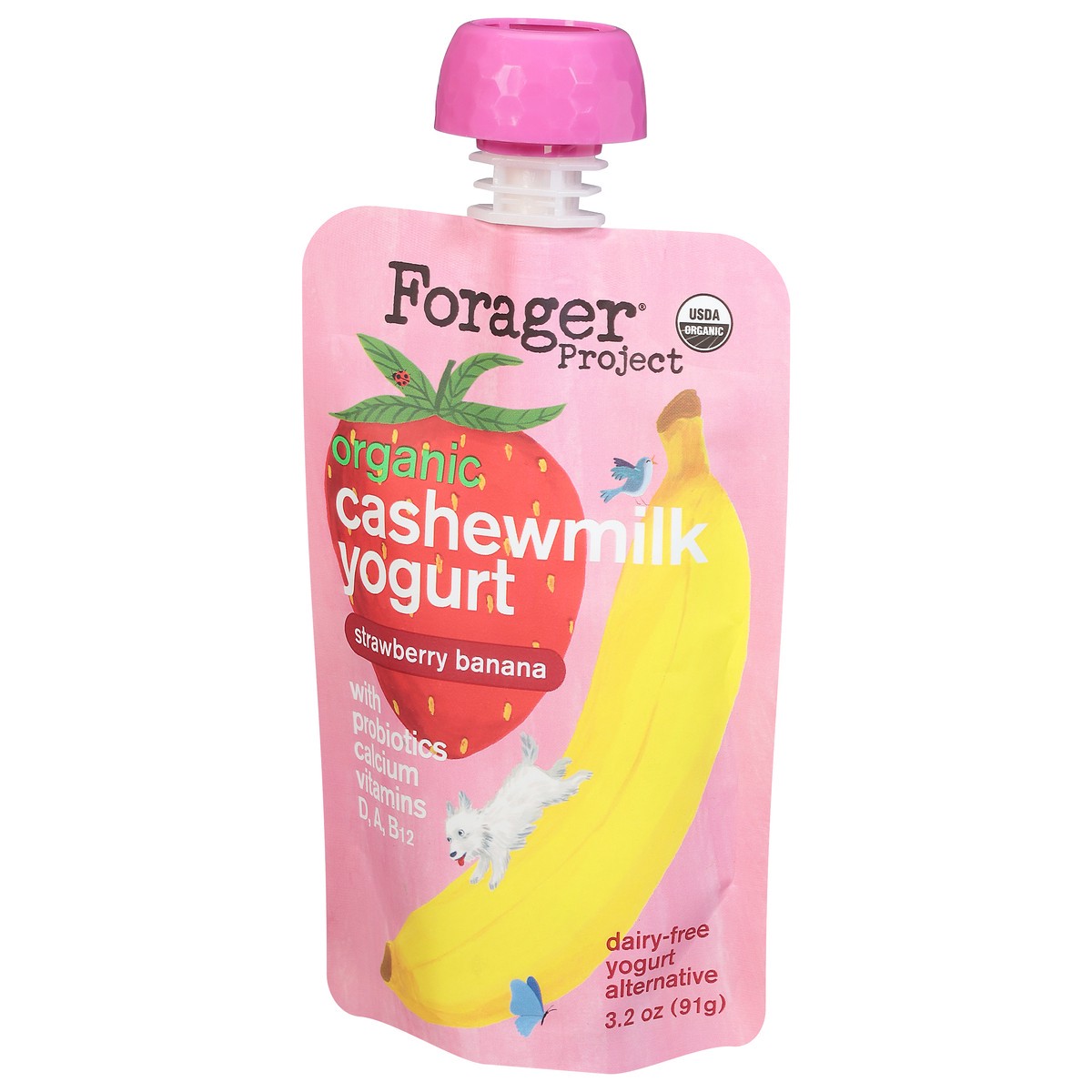 slide 12 of 13, Forager Project Organic Strawberry Banana Cashewmilk Yogurt 3.2 oz, 3.2 oz