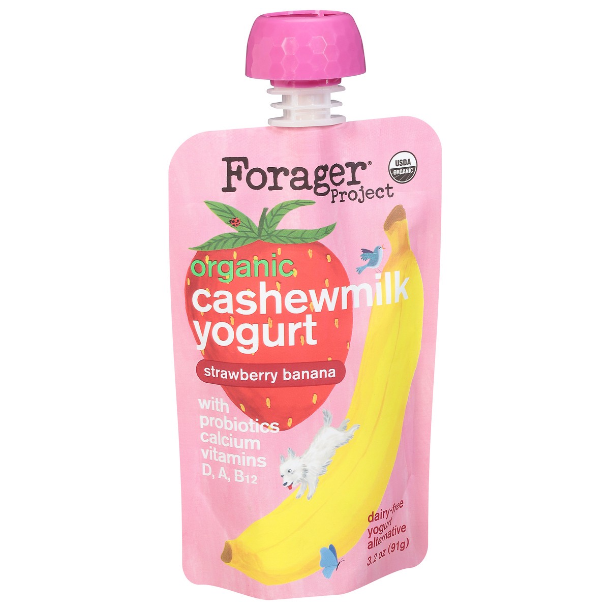 slide 13 of 13, Forager Project Organic Strawberry Banana Cashewmilk Yogurt 3.2 oz, 3.2 oz