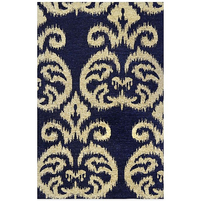 slide 1 of 1, Home Dynamix Trella Kitchen Rug - Navy, 25.6 in x 43.3 in