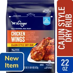 Kroger® Frozen Fully Cooked Cajun Style Dry Rub Chicken Wings, 22 oz