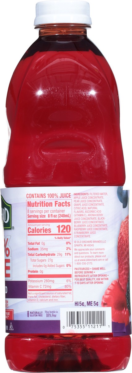 slide 10 of 12, Old Orchard Berry Blend 100% Juice 64 fl oz, 64 fl oz