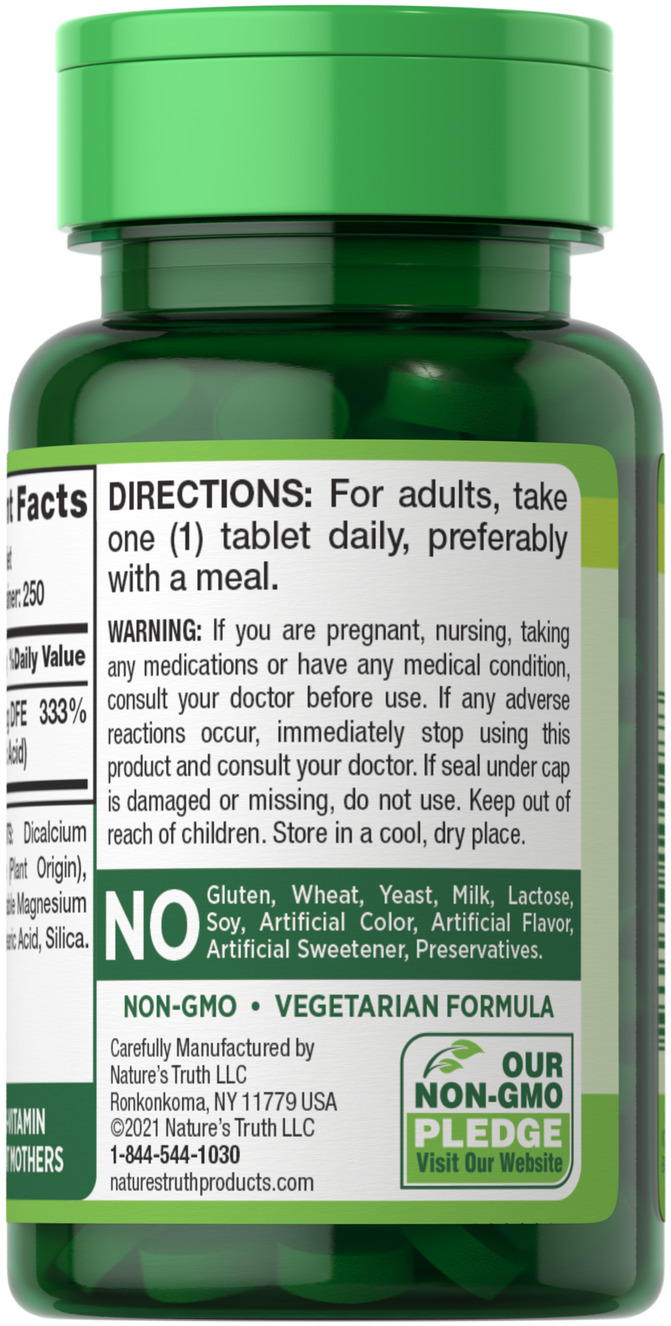 slide 3 of 4, Nature's Truth Folic Acid 800 mcg, 250 ct