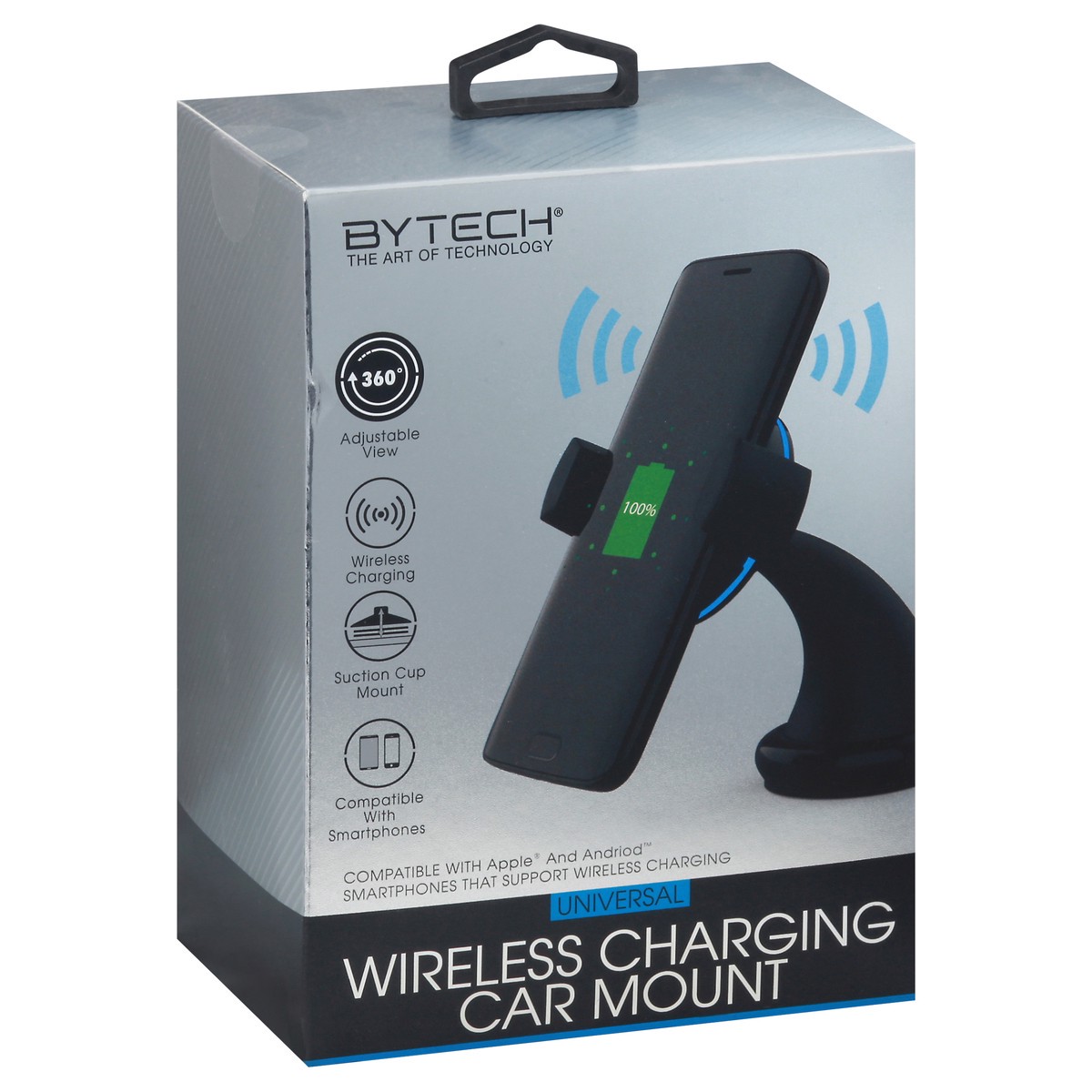 slide 1 of 12, Bytech Universal Wireless Charging Car Mount 1 ea, 1 ea