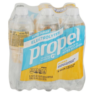 slide 1 of 1, Propel Mango Electrolyte Water Beverage - 6 ct; 16.9 fl oz, 6 ct; 16.9 fl oz