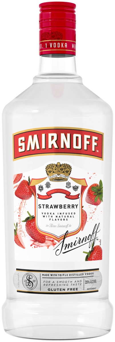 slide 1 of 3, Smirnoff Strawberry Vodka, 1.75 liter