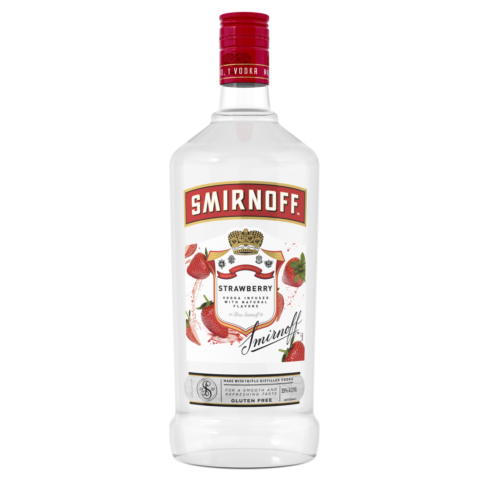 slide 1 of 3, Smirnoff Strawberry Vodka, 1.75 liter