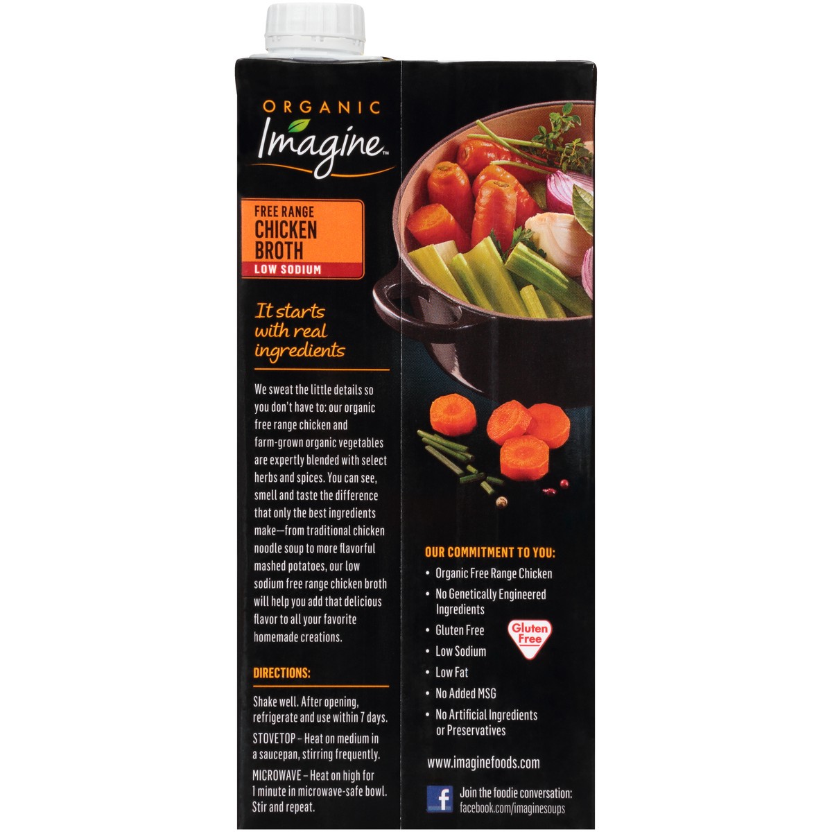 slide 4 of 10, Imagine Organic Low Sodium Free Range Chicken Broth 32 fl. oz. Aseptic Pack, 32 fl oz