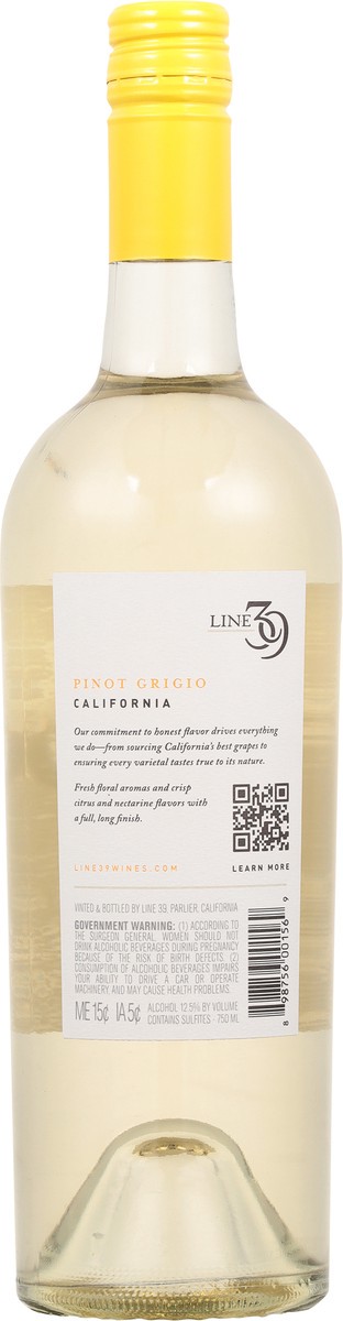 slide 9 of 9, Line 39 California Pinot Grigio 750 ml, 750 ml