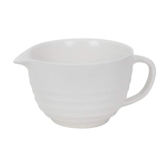 slide 1 of 2, 10.25" White Stoneware Mixing Bowl By Ashland, 10.25 in x 7.25 in x 5 in