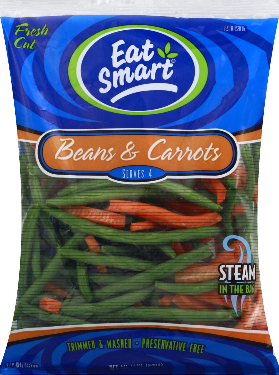 slide 1 of 9, Eat Smart Green Beans/Carrots, 12 oz