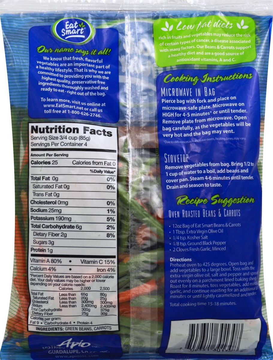 slide 6 of 9, Eat Smart Green Beans/Carrots, 12 oz