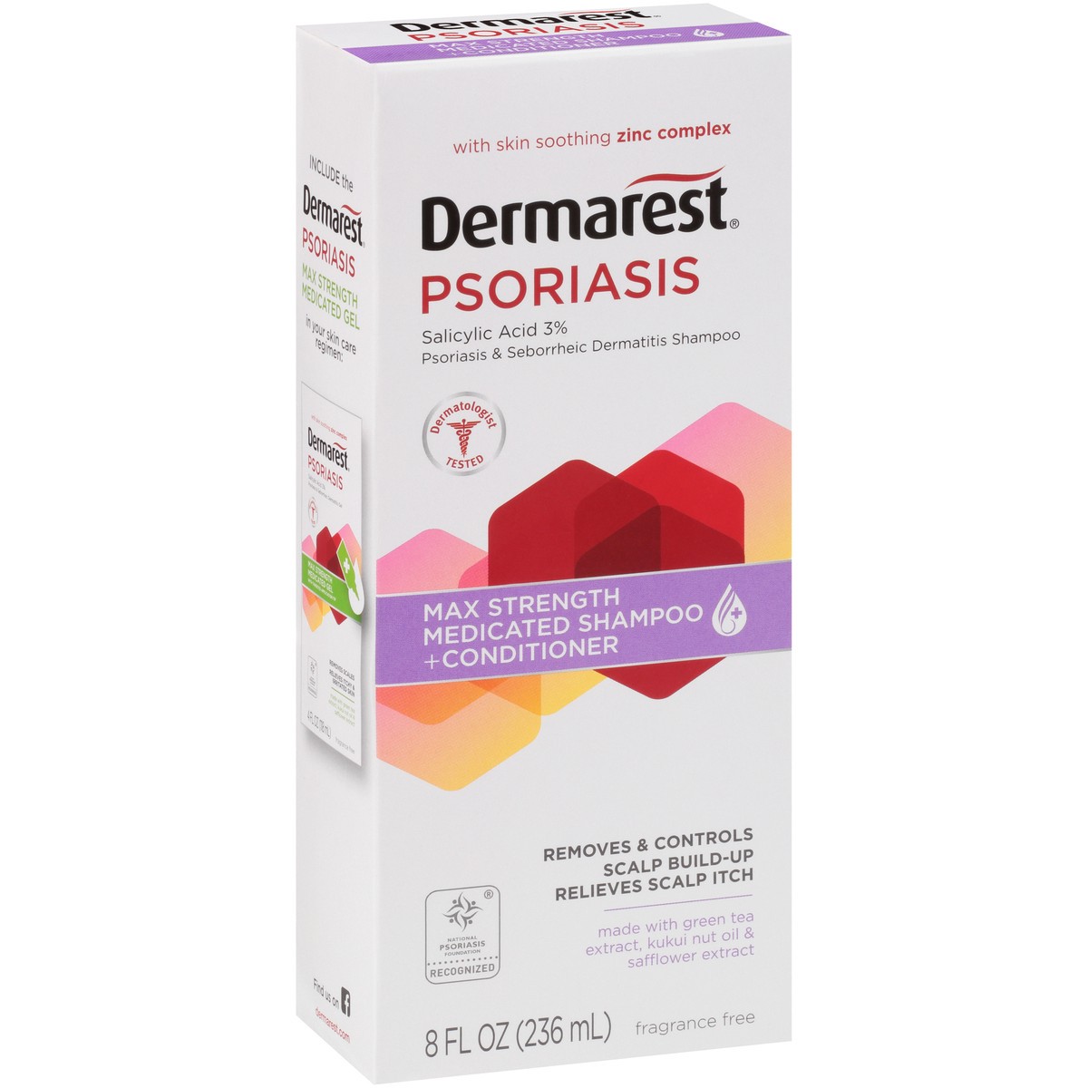 slide 2 of 10, Dermarest Psoriasis Medicated Shampoo Plus Conditioner, 8 FL OZ, 8 fl oz