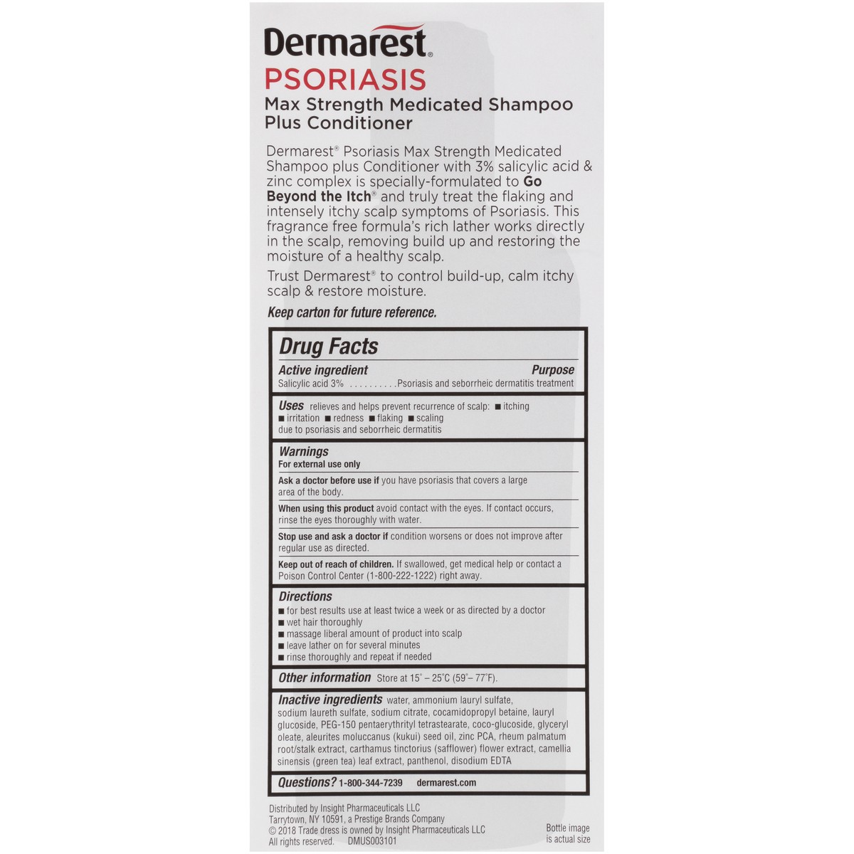 slide 10 of 10, Dermarest Psoriasis Medicated Shampoo Plus Conditioner, 8 FL OZ, 8 fl oz