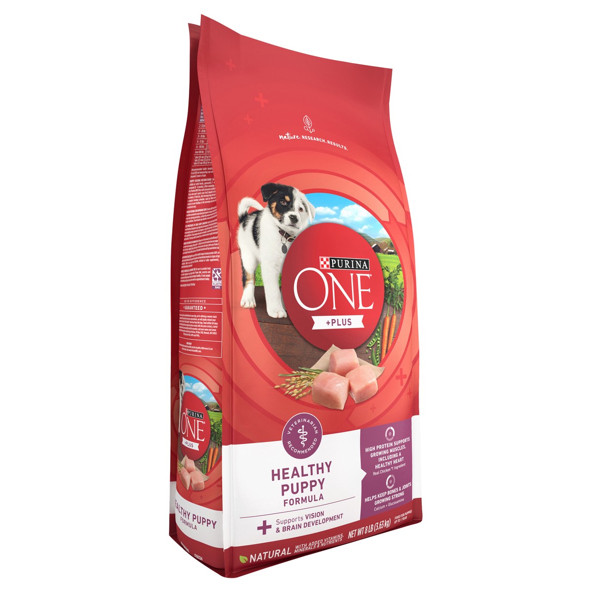 slide 10 of 14, ONE Purina ONE Plus Healthy Puppy Formula High Protein Natural Dry Puppy Food with added vitamins, minerals and nutrients, 8 lb