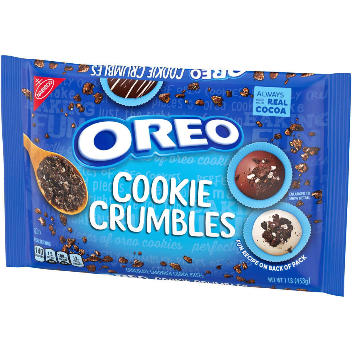 slide 3 of 9, Nabisco Oreo Cookie Crumbles Chocolate Sandwich Cookie Pieces 1 lb. Bag, 1 lb