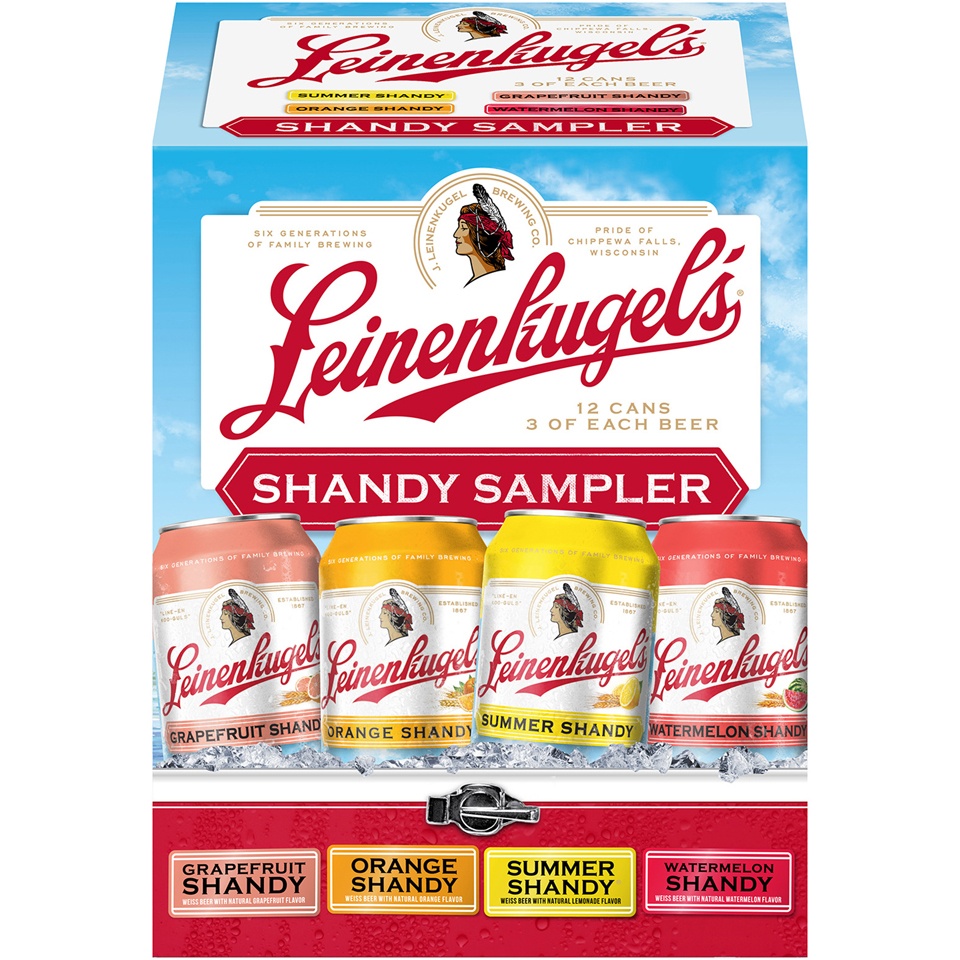 slide 1 of 6, Leinenkugel's Seasonal Shandy Sampler Beer, 12 ct; 12 oz