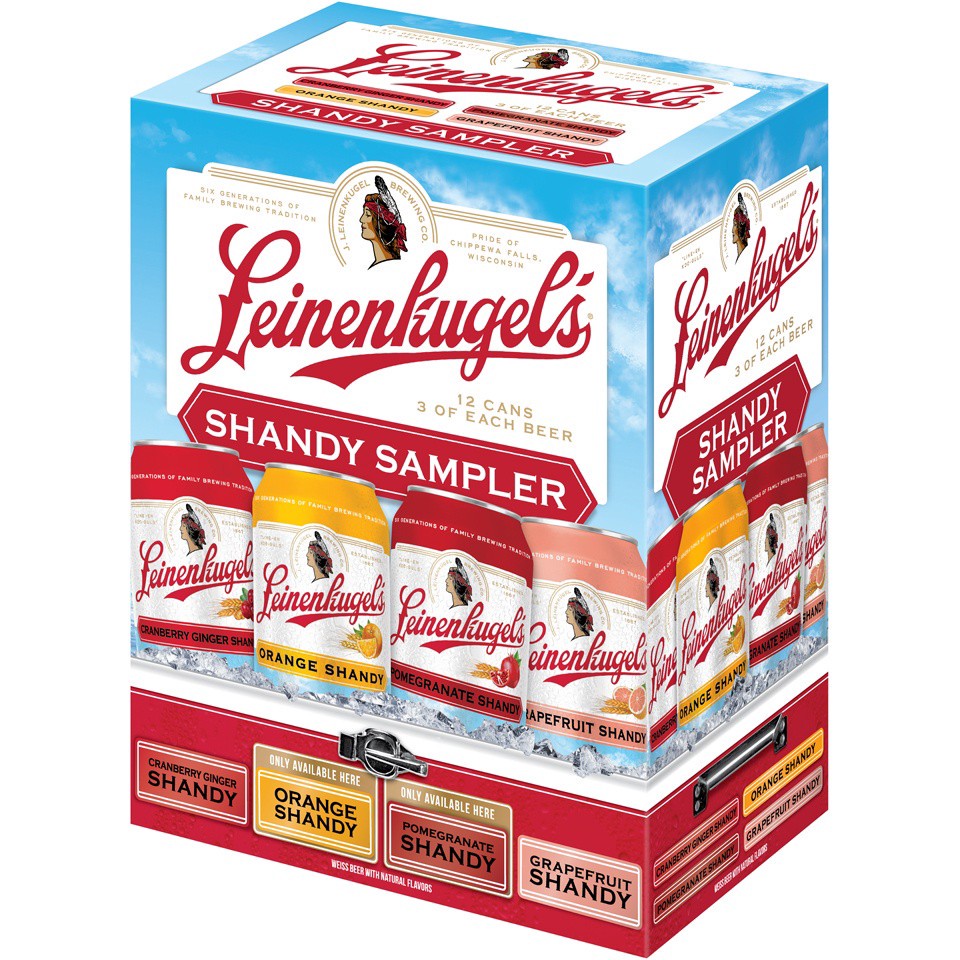 slide 3 of 6, Leinenkugel's Seasonal Shandy Sampler Beer, 12 ct; 12 oz