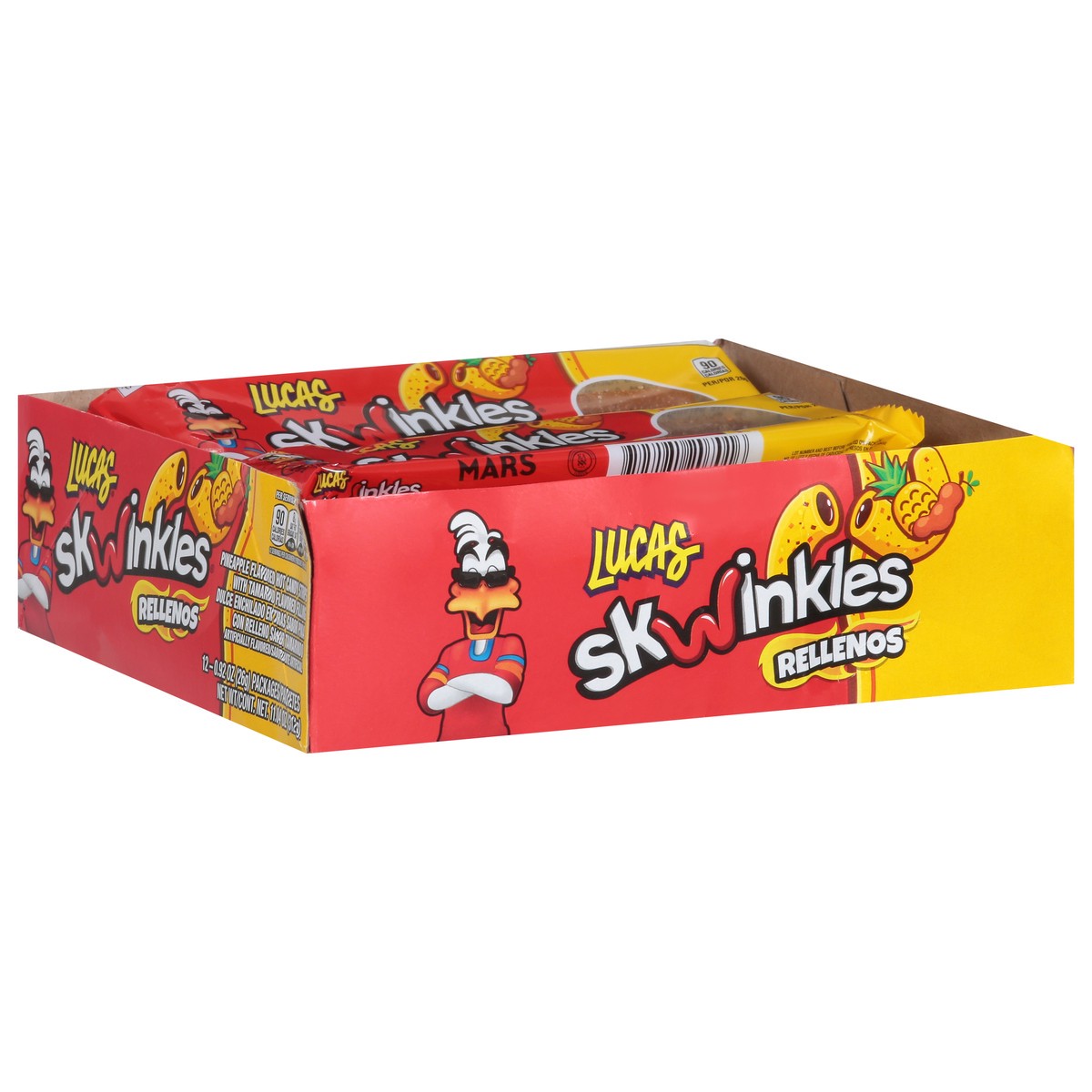 slide 3 of 15, Skwinkles Hot Pineapple Candy Strips 12 - 0.92 oz Packs, 12 ct