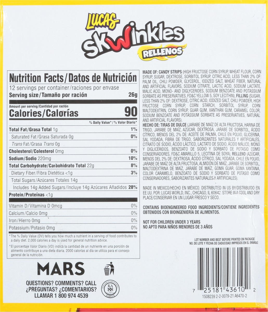 slide 14 of 15, Skwinkles Hot Pineapple Candy Strips 12 - 0.92 oz Packs, 12 ct