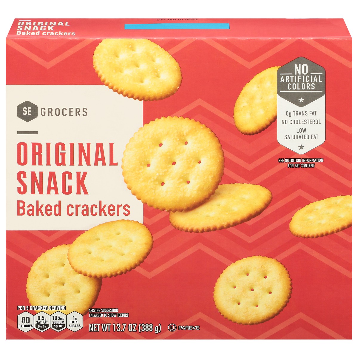 slide 1 of 1, SE Grocers Original Snack Baked Crackers, 13.7 oz