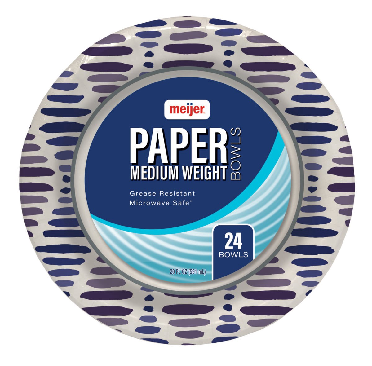 slide 1 of 9, Meijer Printed Paper Bowls, 24 ct 20 oz