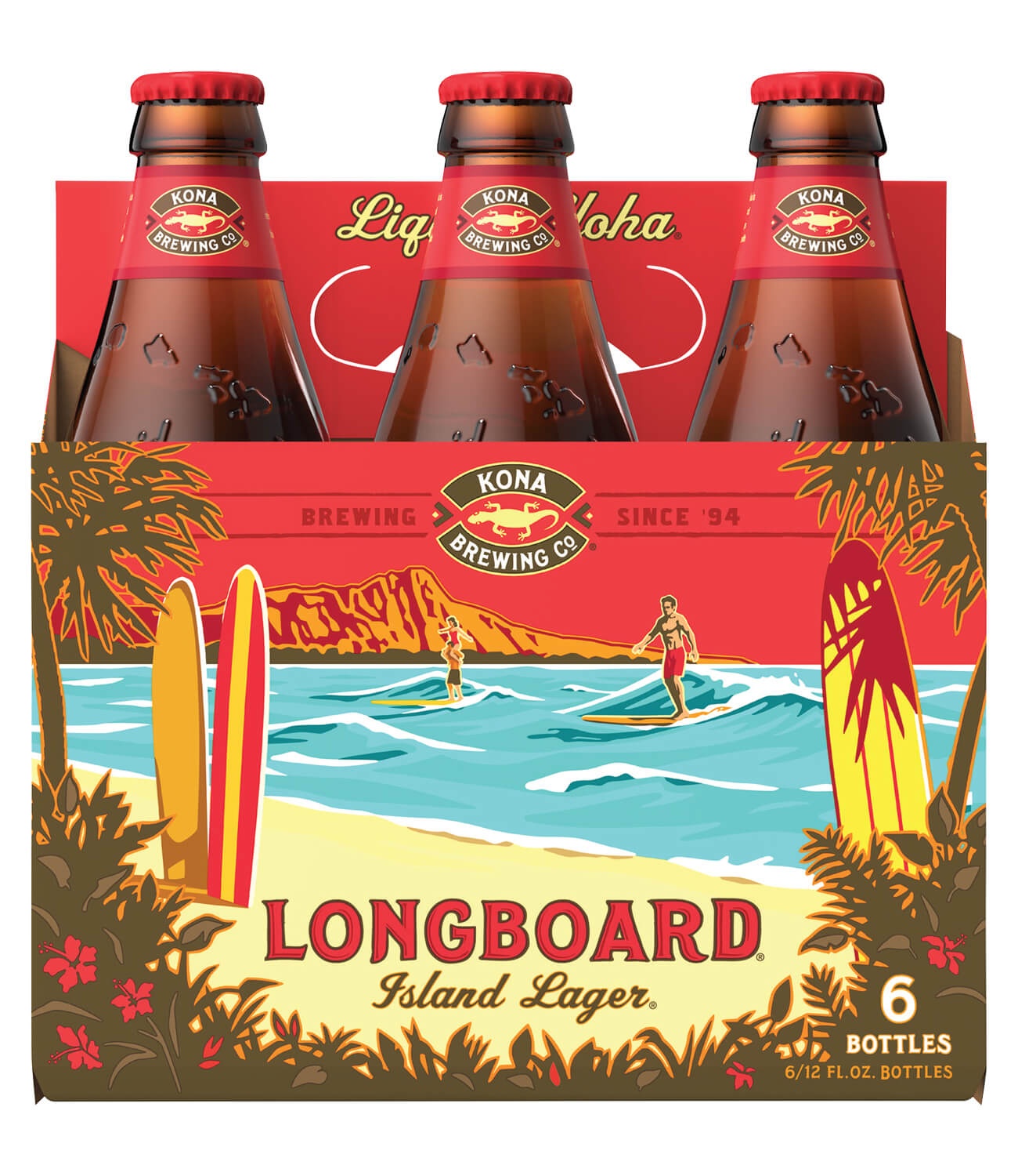 slide 1 of 1, Kona Brewing Co. Longboard Lager 12 Oz Bottle, 12 oz