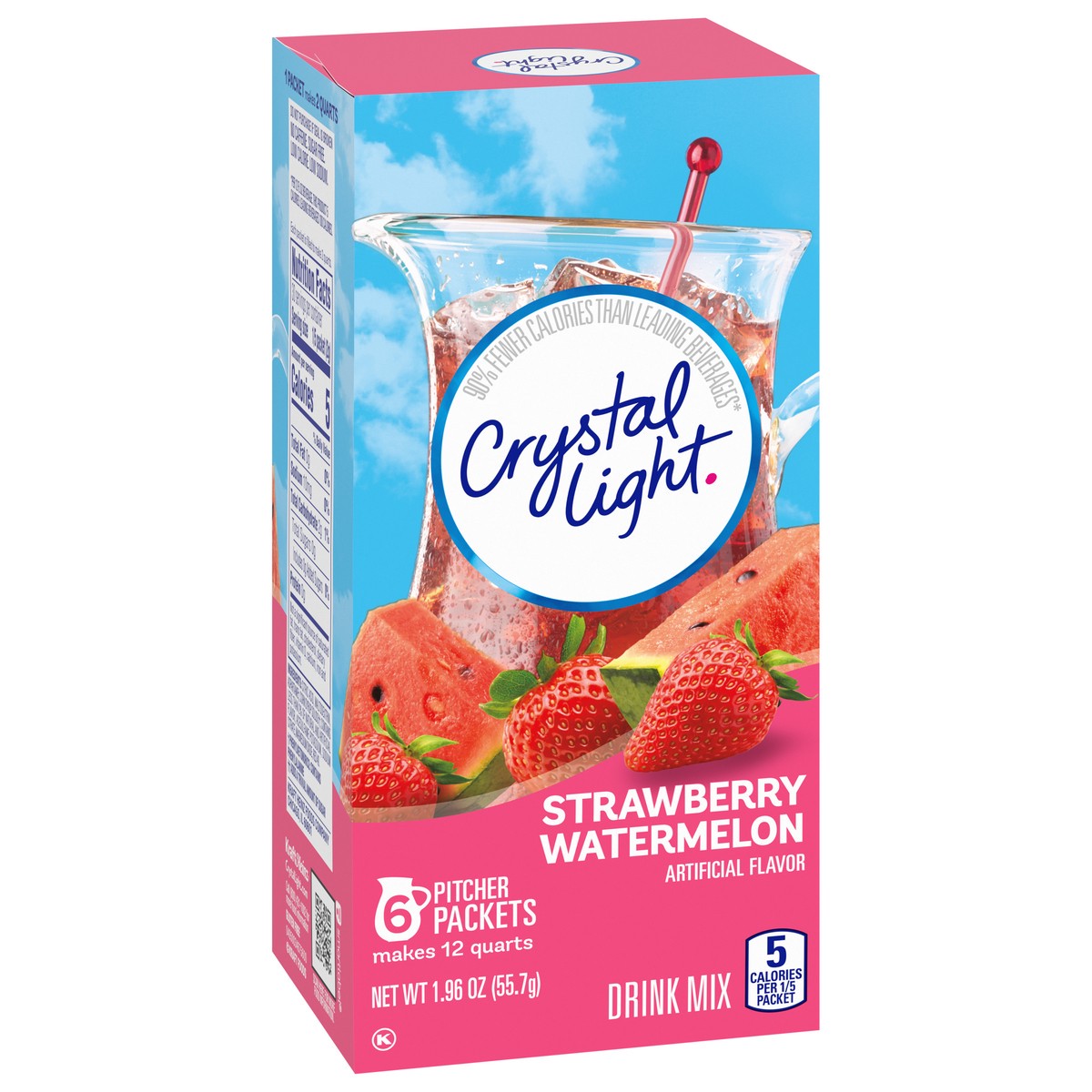 slide 6 of 9, Crystal Light Strawberry Watermelon Drink Mix, 6 count Canister, 6 ct