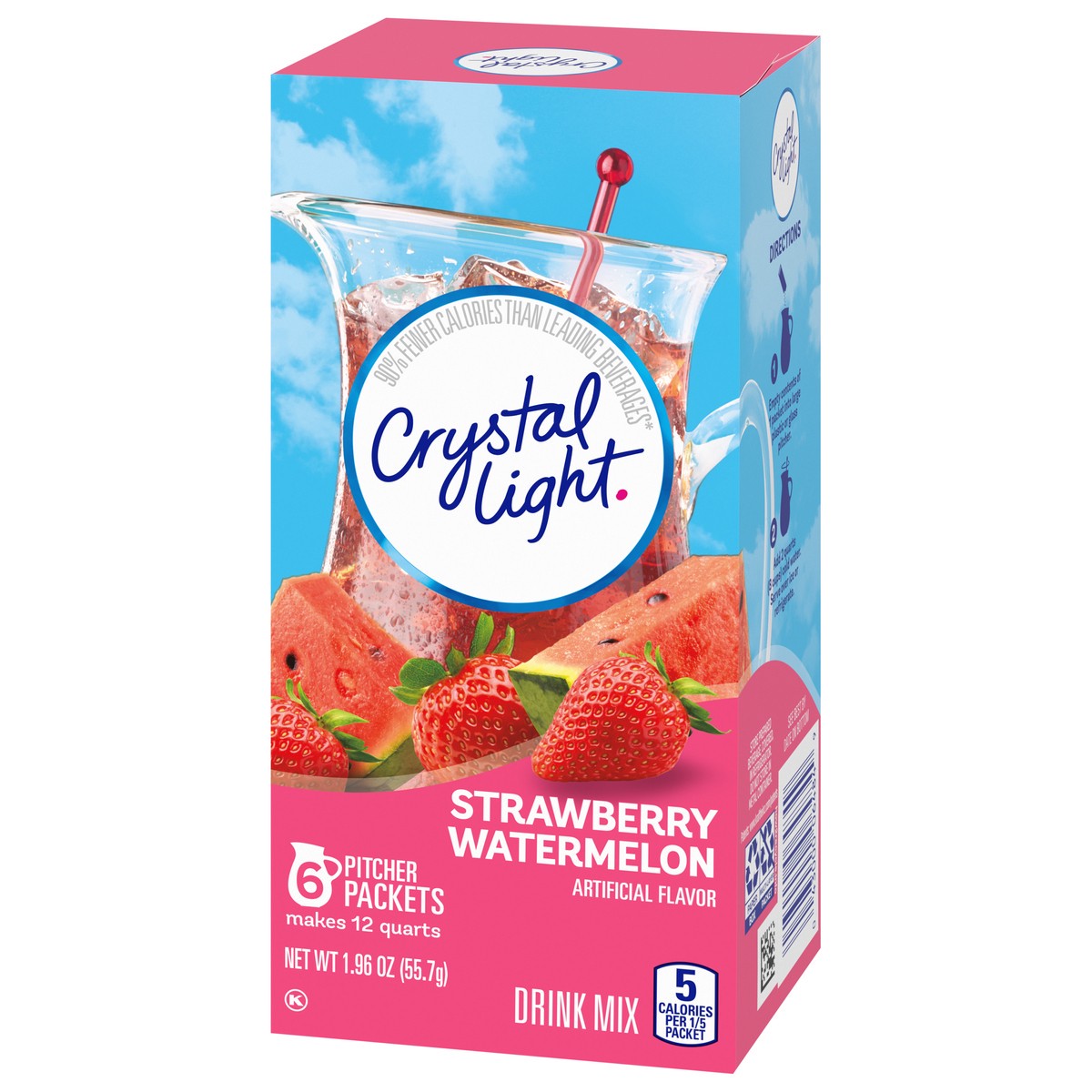 slide 9 of 9, Crystal Light Strawberry Watermelon Drink Mix, 6 count Canister, 6 ct