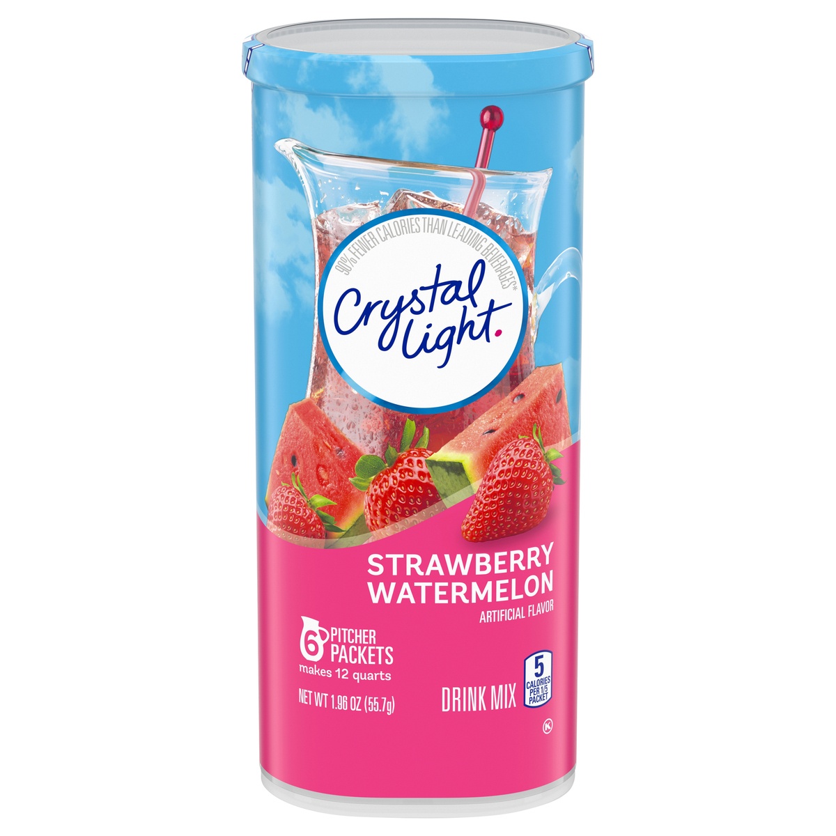 slide 11 of 11, Crystal Light Strawberry Watermelon Artificially Flavored Powdered Drink Mix Pitcher, 6 ct