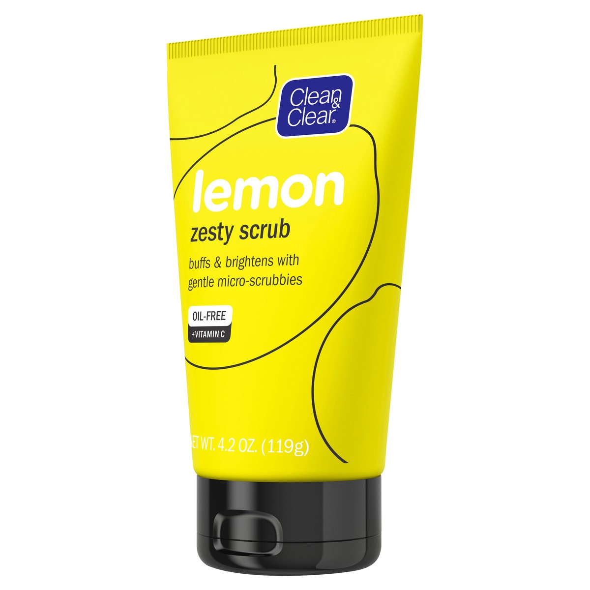 slide 7 of 7, Clean & Clear Lemon Zesty Brightening Facial Scrub, Vitamin C, Lemon Extract & Gentle Micro-Scrubbies to Buff & Brighten Skin & Reduce Shine, Oil-Free Daily Face Cleansing Scrub, 4.2 oz, 4.2 oz