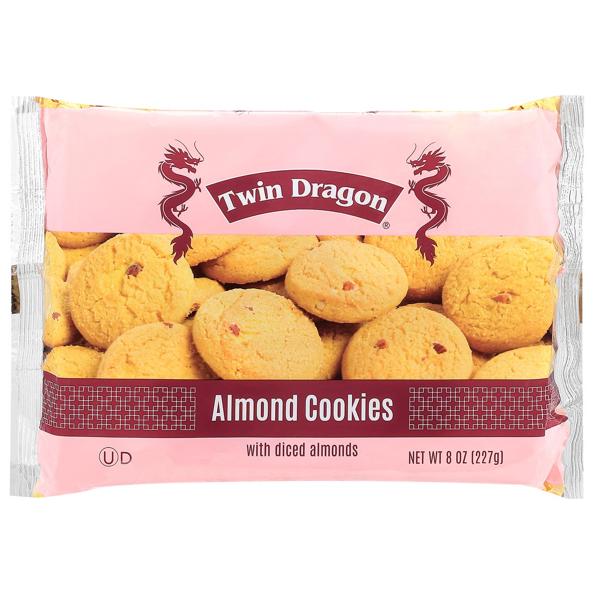 slide 1 of 14, Twin Dragon Almond Cookies (Diced Almonds), 1 ct