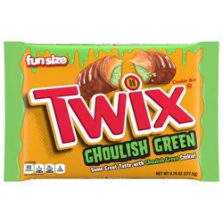 TWIX Ghoulish Green Caramel Cookie Fun Size Halloween Chocolate Bars, 9.8 oz Bag