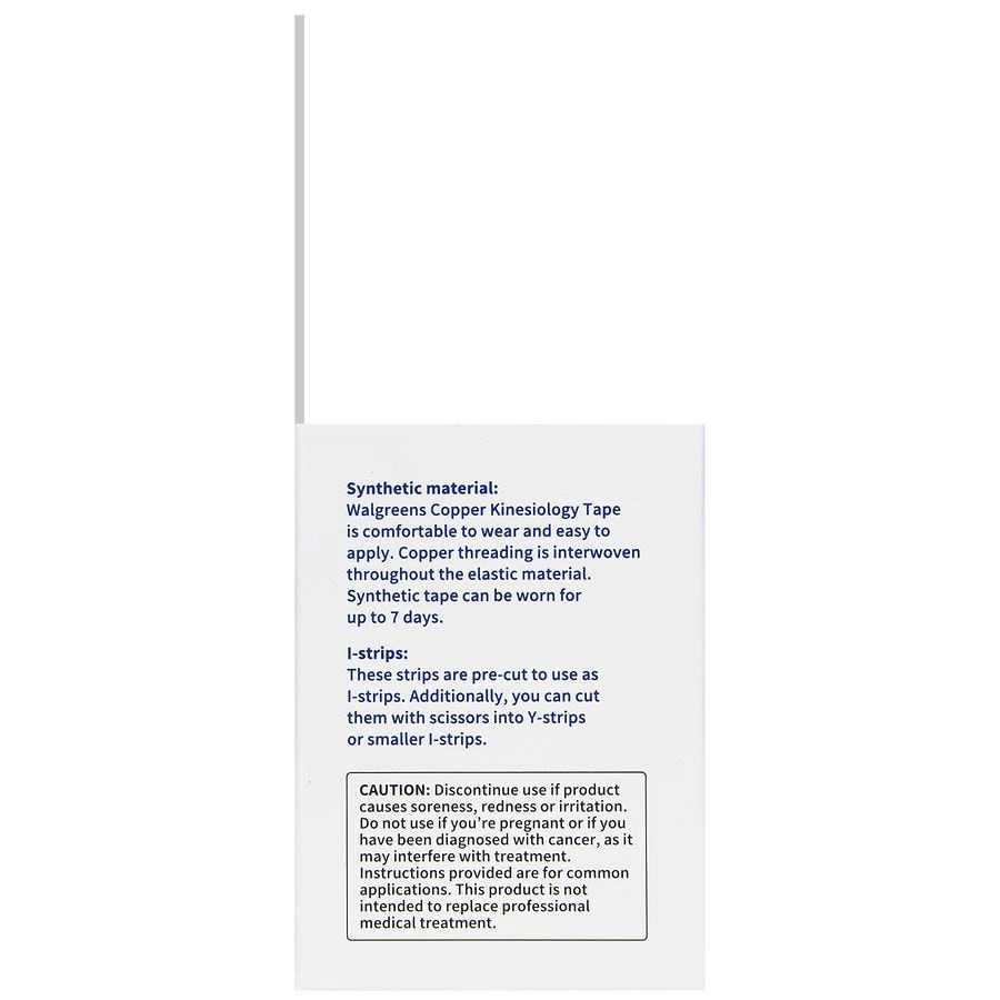 slide 5 of 5, Walgreens Copper Kinesiology Tape I-Strips, 20 ct